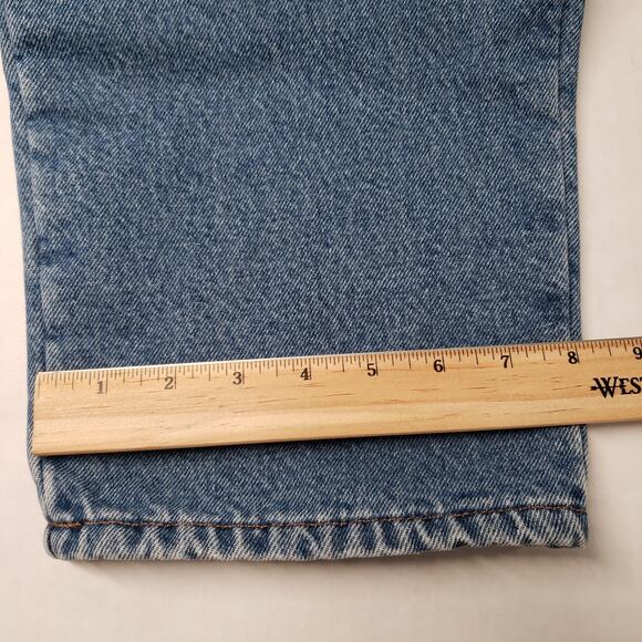 LL Bean Jeans Mens 34x29 Actual 30x28 Blue Relaxed Fit Fleece Lined Workwear - Picture 10 of 16